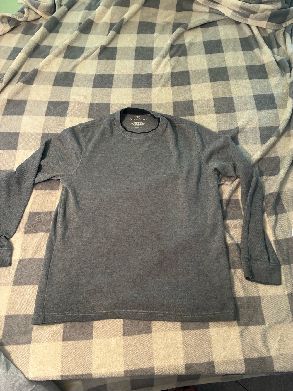 Faded Glory Men's Long-Sleeve Crewneck Shirt - Gray